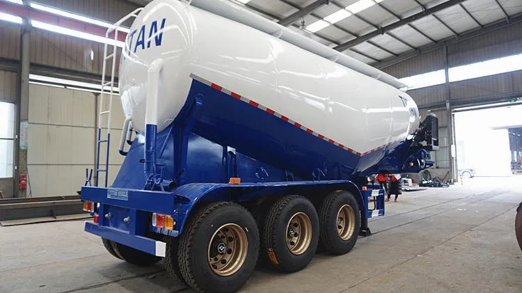 Titan 60 Ton Cement Bulker Dry Powder Tankers Bulk Cement Trailer Silo Trailers