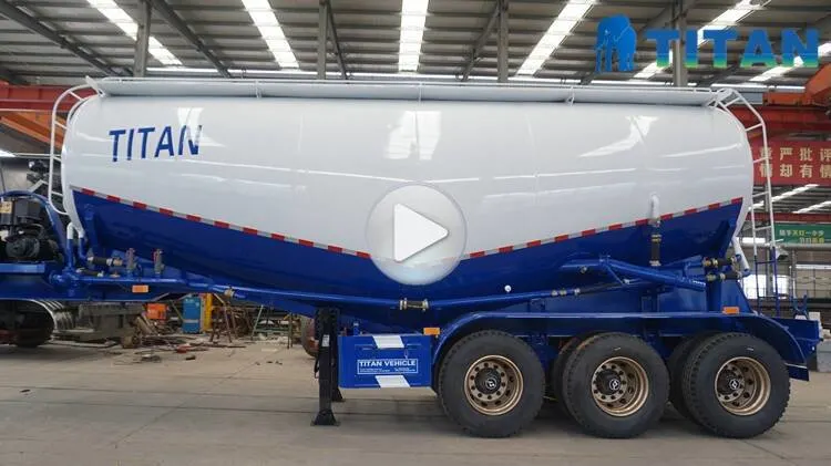 Titan 60 Ton Cement Bulker Dry Powder Tankers Bulk Cement Trailer Silo Trailers